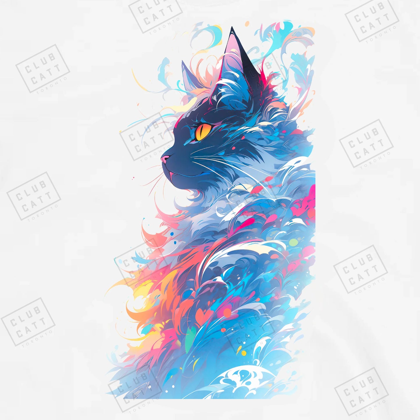 Fire and Ice Anime Cat T-Shirt