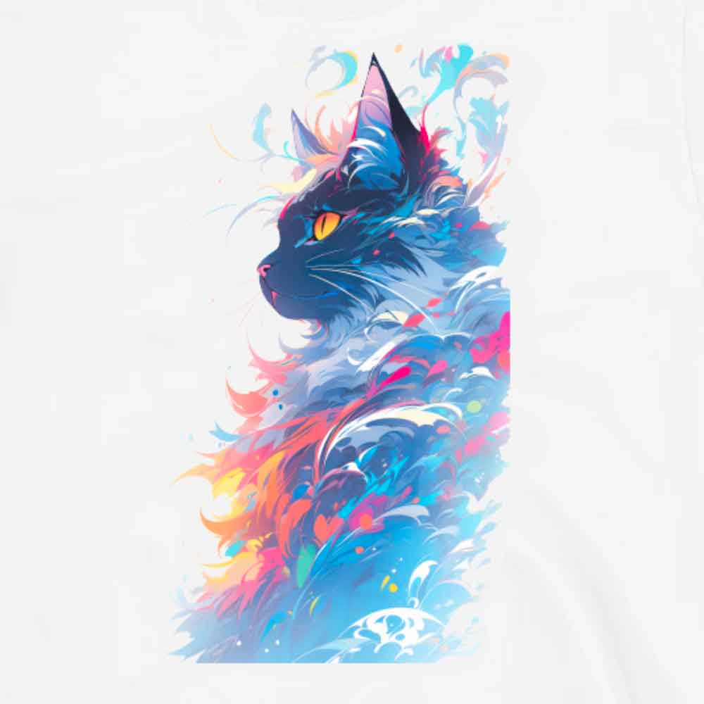 Fire and Ice Anime Cat T-Shirt
