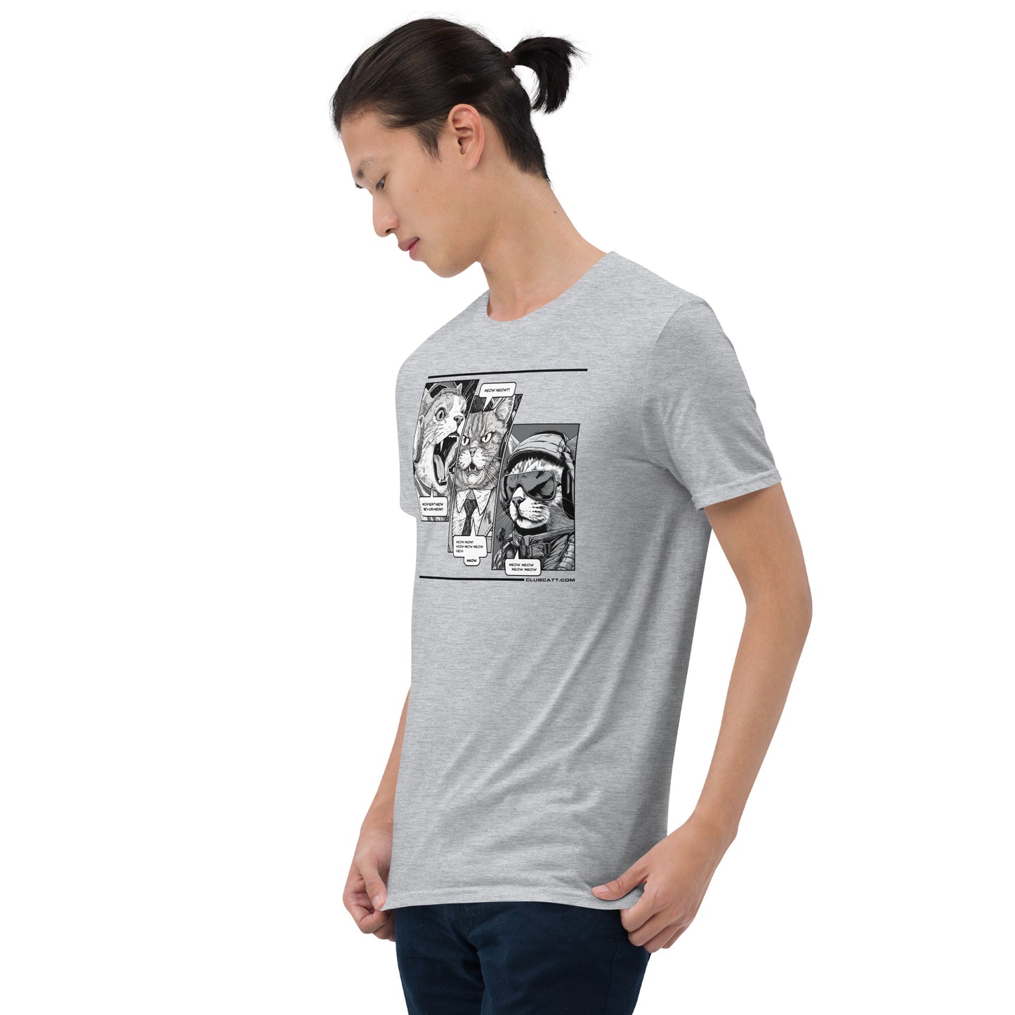 Captain Meow Meow Comic - T-Shirt with Cats