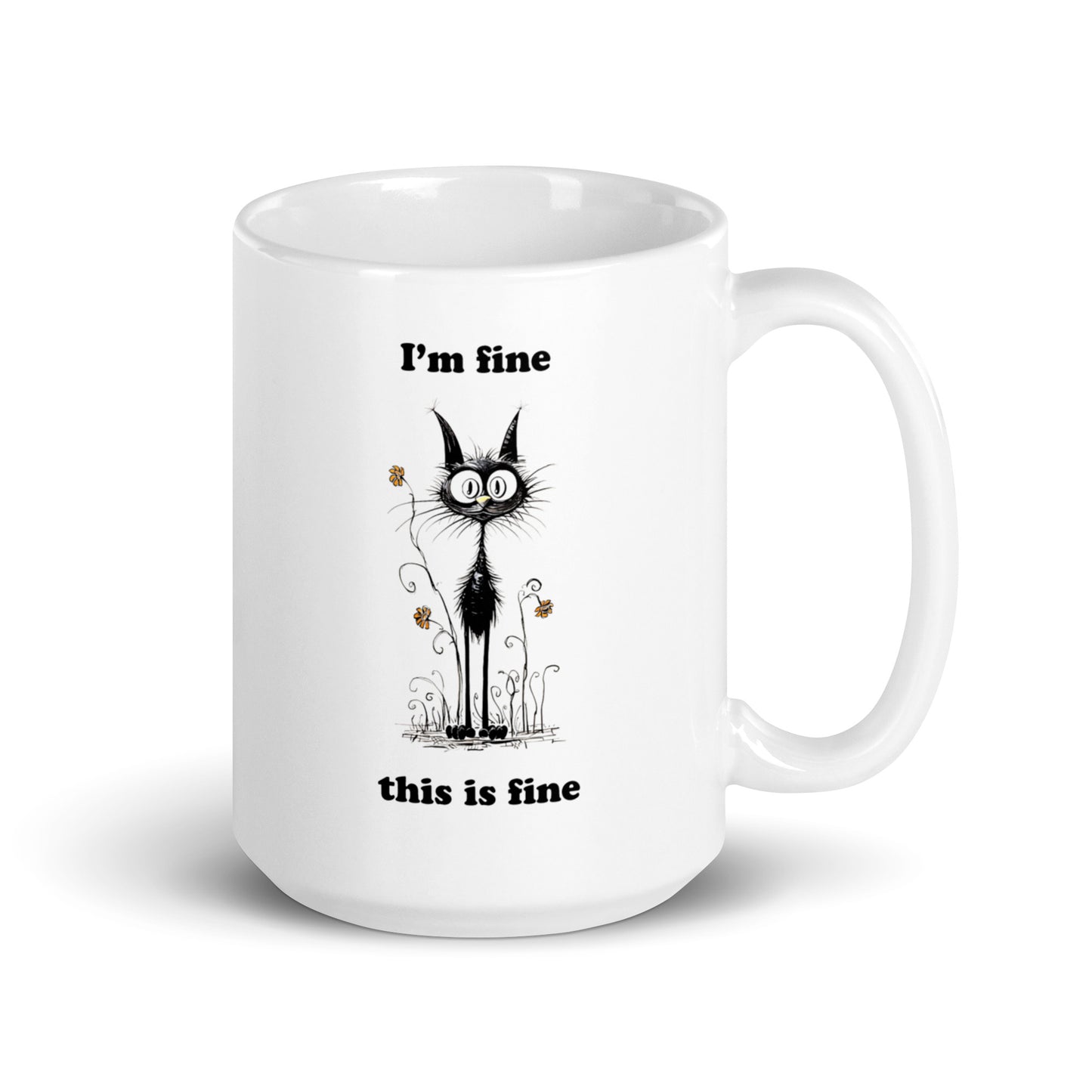I'm Fine, This is Fine Cat Coffee Mug