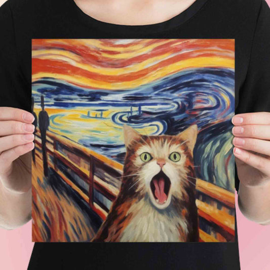 Scream Cat - Matte Art Print (Select sizes)