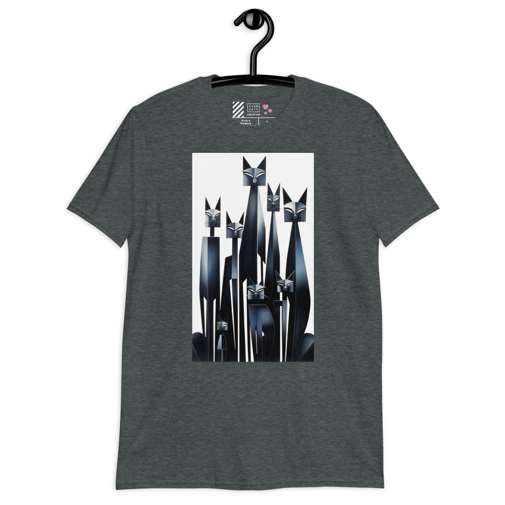 Black Cubic Cats T-Shirt