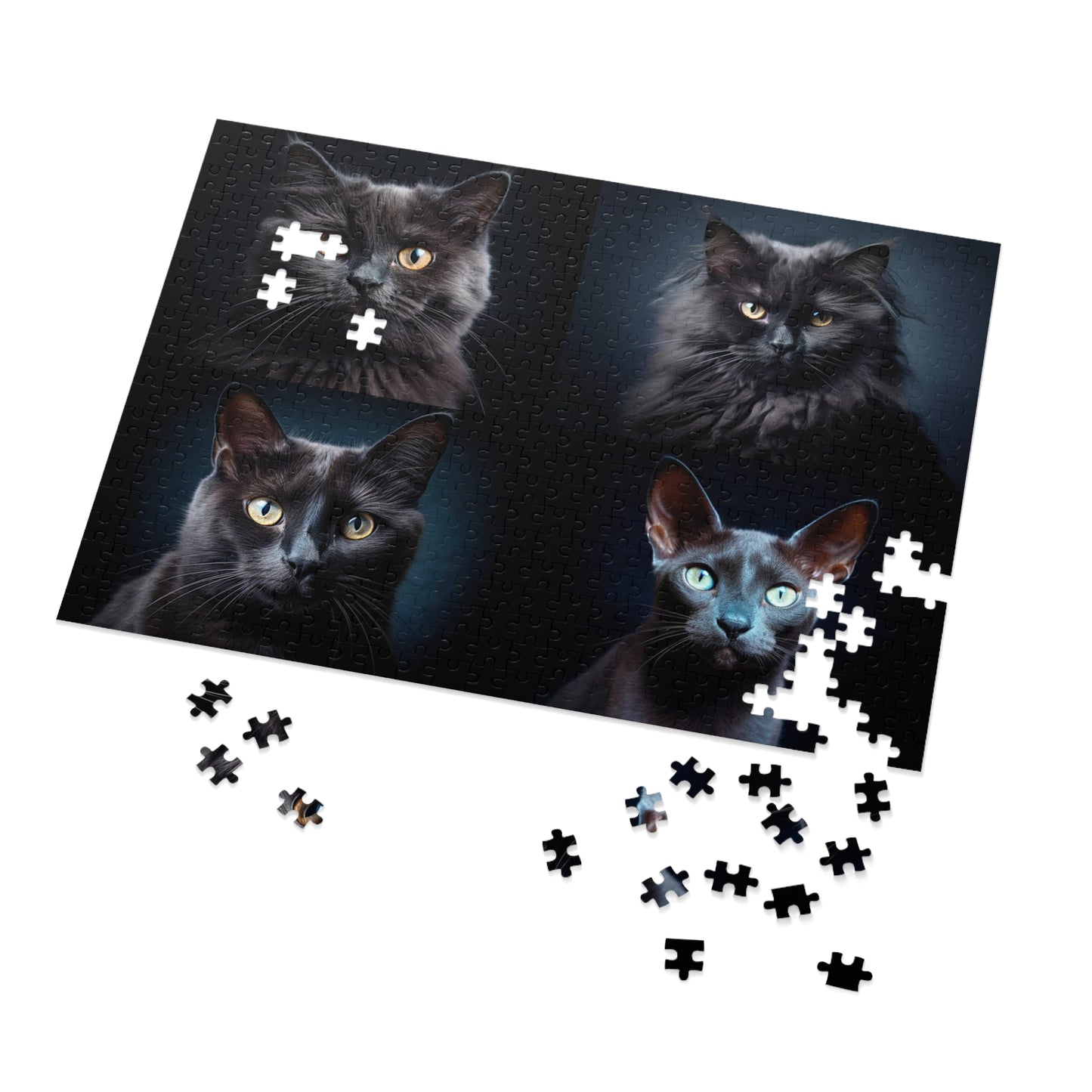 4 Black Cats • Jigsaw Puzzle